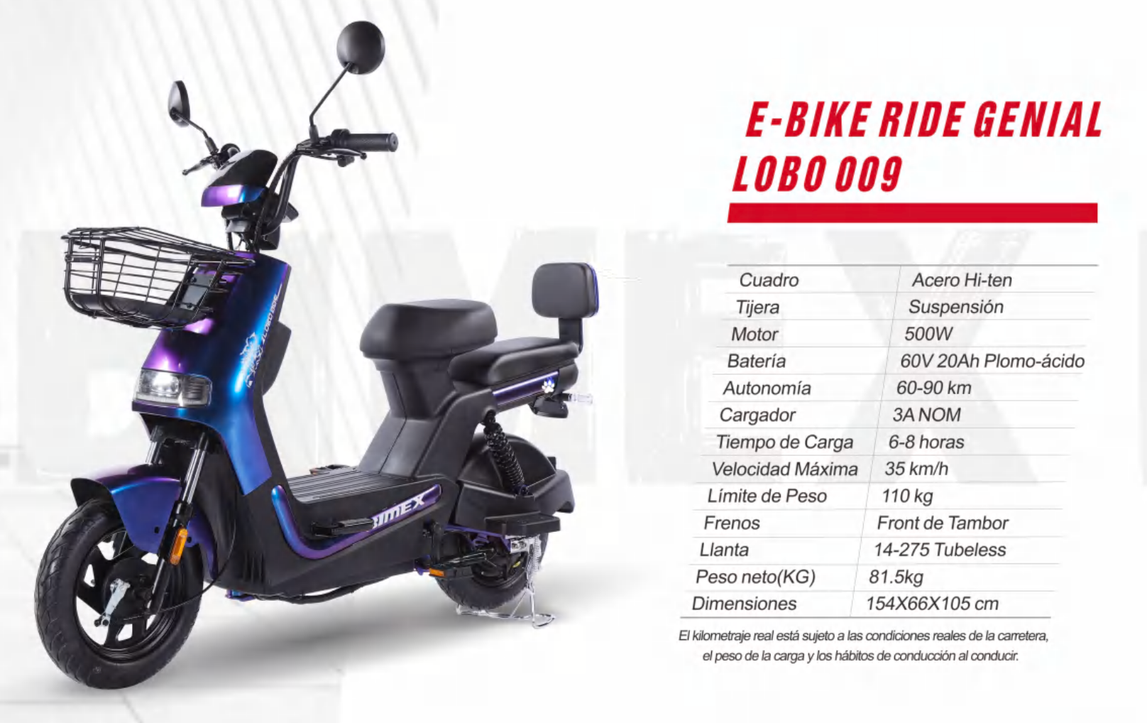 Motoneta Eléctrica Bimex Lobo 009