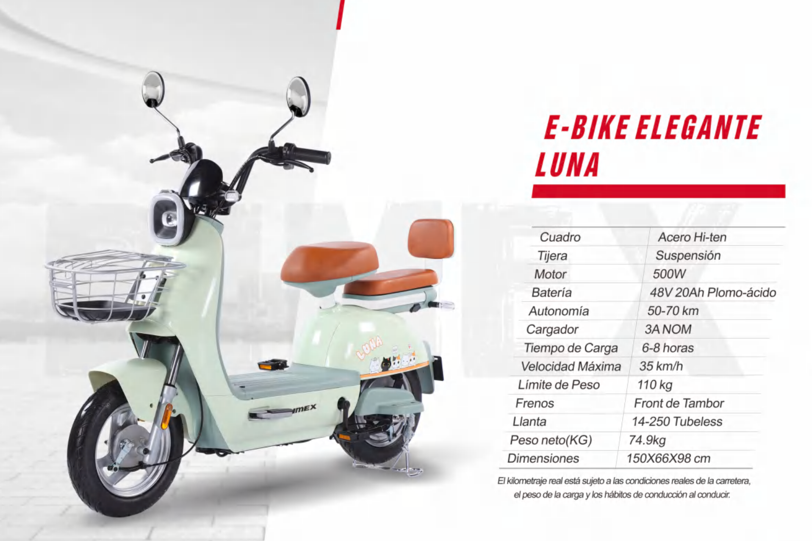 Motoneta Eléctrica Bimex Luna