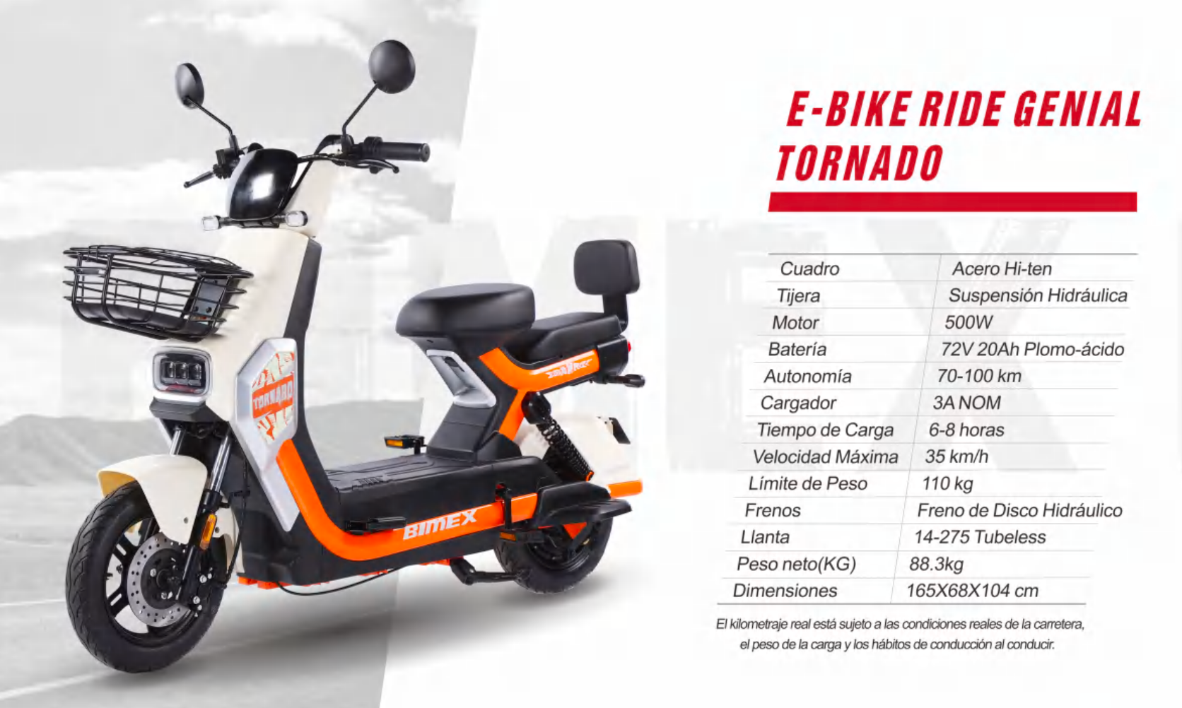 Motoneta Eléctrica Bimex Tornado