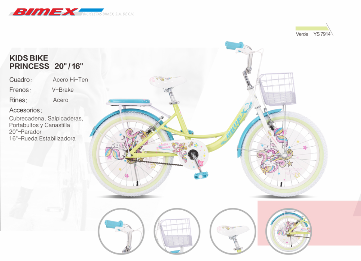 Bicicleta Infantil Bimex Princess