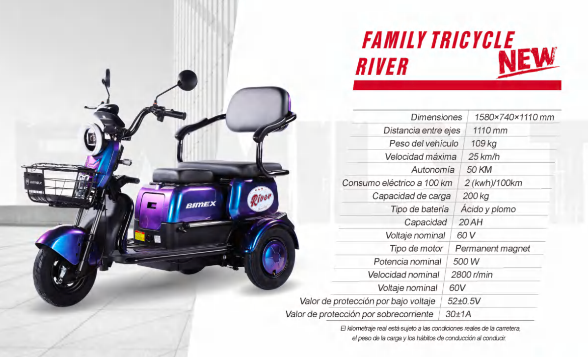 Triciclo Eléctrico Bimex River